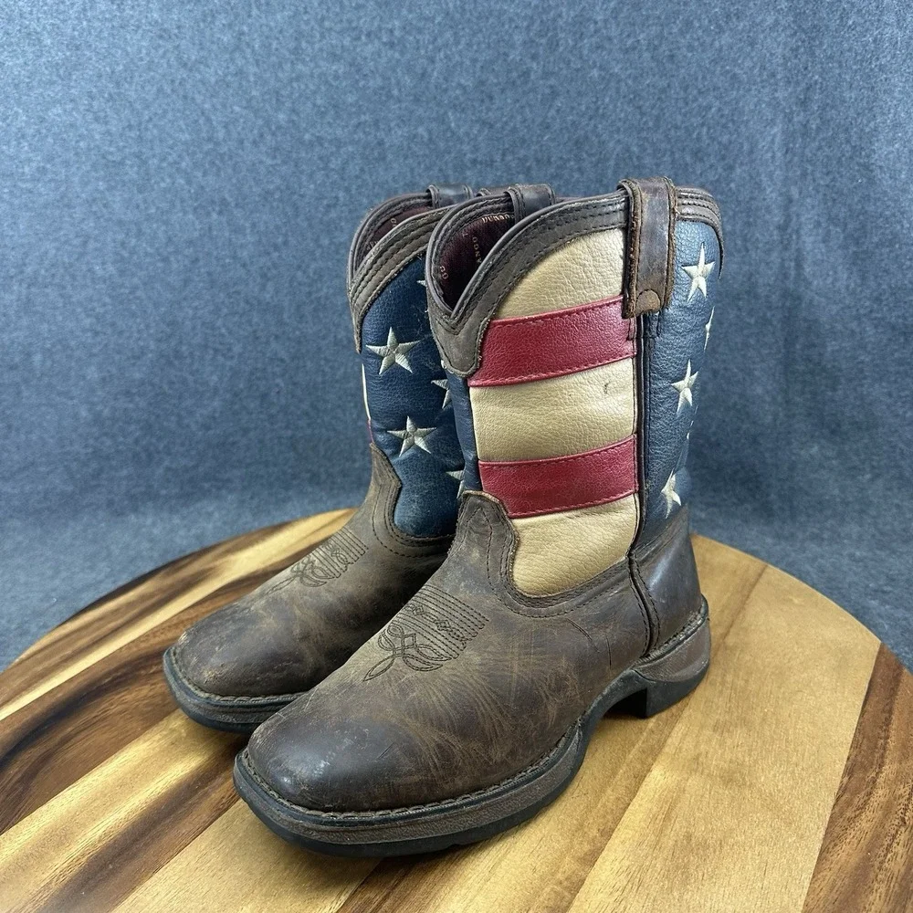 Lil' Rebel by Durango Little Kids' Flag Western Boot Size 1 DBT0159 - Picture 5 of 14